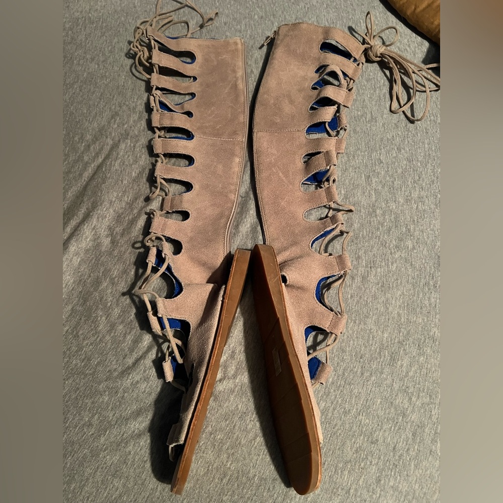 Jeffrey Campbell X Free People Rae Gladiator Knee High Lace Up Boho Sandal - Picture 5 of 9